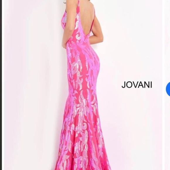 Jovani 3263.Deep V Prom Dress - Picture 3 of 6